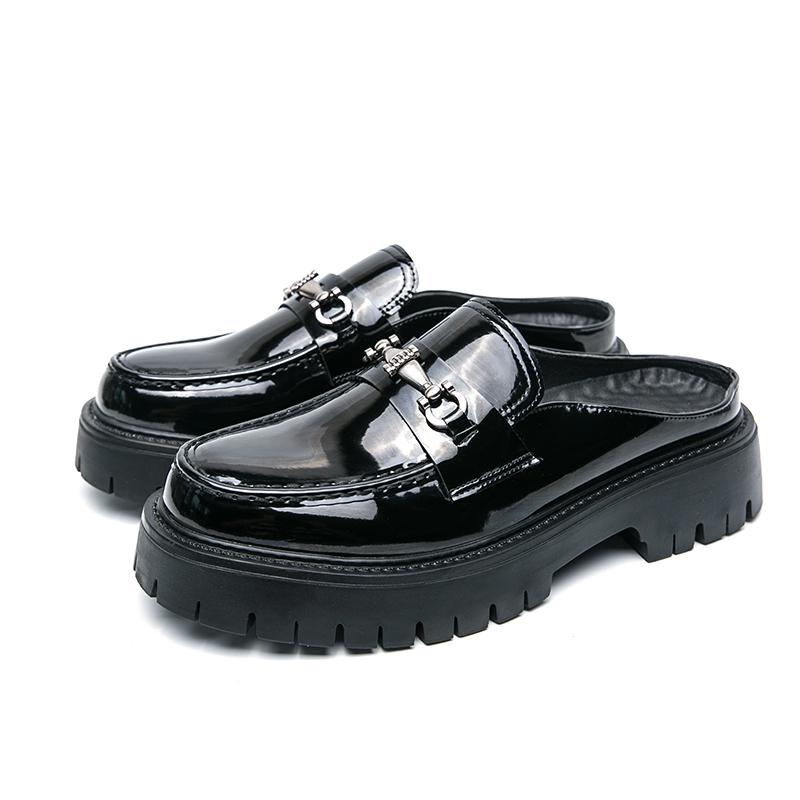 

Домашние тапочки-полушлепки Модный мужской стиль Вечеринка Ночной клуб Повседневная взрослая обувь Новинка горячая распродажа Черный 46 чёрный