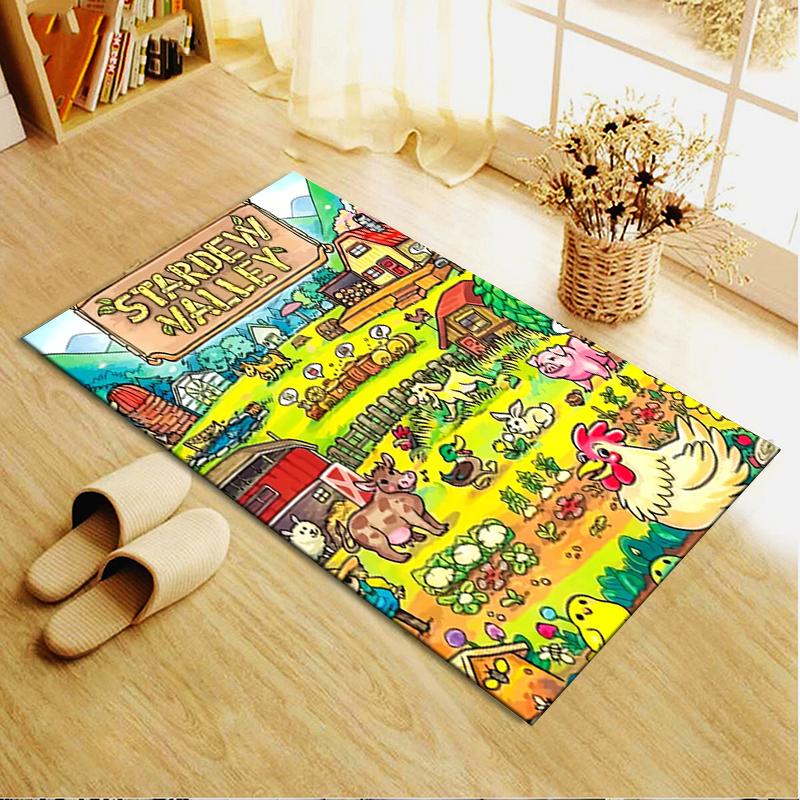 2025 Neuer Stardew Valley Teppich für Wohnzimmer Schlafzimmer Zuhause Sofa Dekoration, Kinderspiel Rutschfeste Fußmatte179