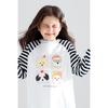 Mucmukn Girls' Doggy Stripe Long Sleeve T-Shirt