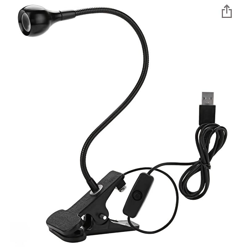 LED Lamp with Clip-on Flexible Metal Tube and Plastic Head, Mini Gel Lamp, USB Desk Lamp Nail Dryer for DIY Manicure. Suitable