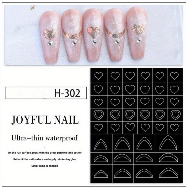 1Pc Airbrush Hollow Nail Art Stickers Love Butterfly Cross Starburst Airbrush Template Nail Stickers