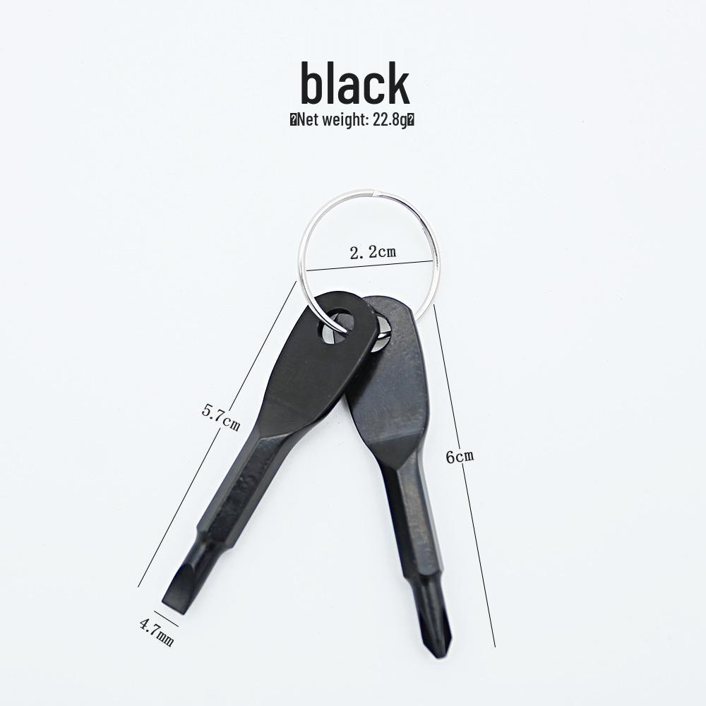 Portable EDC Multi-tool Pocket Screwdriver with Flathead, Phillips Heads, and Keychain