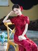 Retro Red Cheongsam Dress: Modern 2025 Shanghai Style