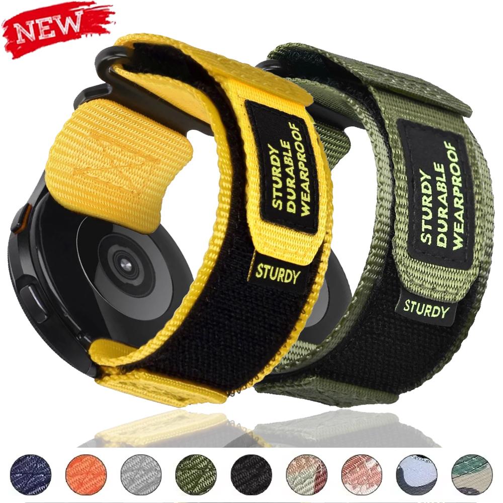 Cinturino in Nylon Mimetico da 22mm 20mm per Samsung Galaxy Watch 7 6 5 4 40/44mm 6 Classic 43 47mm Cinturino per Huawei Watch GT5 4Pro