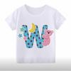 26 English Alphabet Cartoon Printed T-Shirt Children'S Jacket
