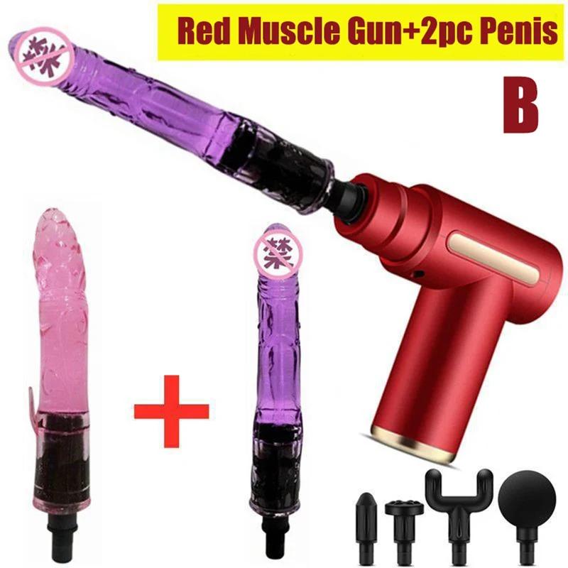Portable Fascial Massage Gun Sex Machines For Woman Automatic Dildo Vibrator Female Masturbator Enhance Pleasure Sex Toys Adult