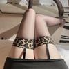 Langsha Sexy Leopard Print Ultra-Thin Thigh-High Garter Stockings