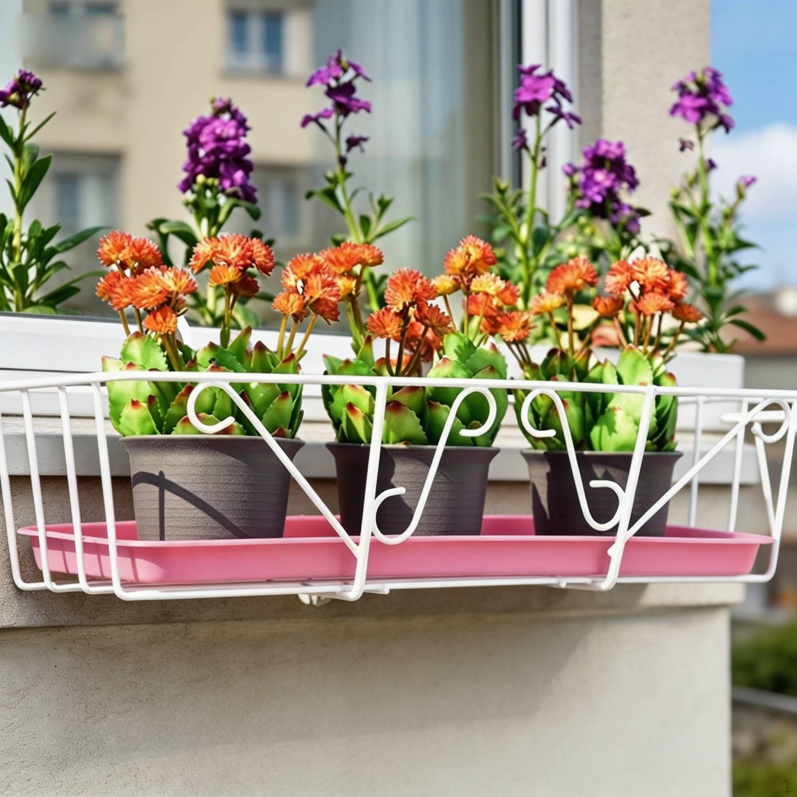 5 Pieces Planter Saucers Flowerpots Trays Rectangular Plant Drain Drip for розовый