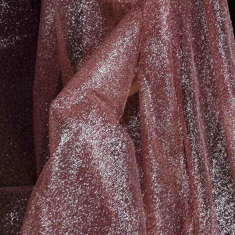 Glitter Mesh Tulle Fabric By The Meter for Clothing Wedding Dress Shirt Veil Background DIY Sewing Decoration Cloth Blue Pink