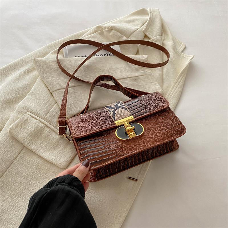 

Elegant Vintage Korean Fashion Crossbody Shoulder Bag For Summer 2024 Stylish Handheld Square Bag коричневий