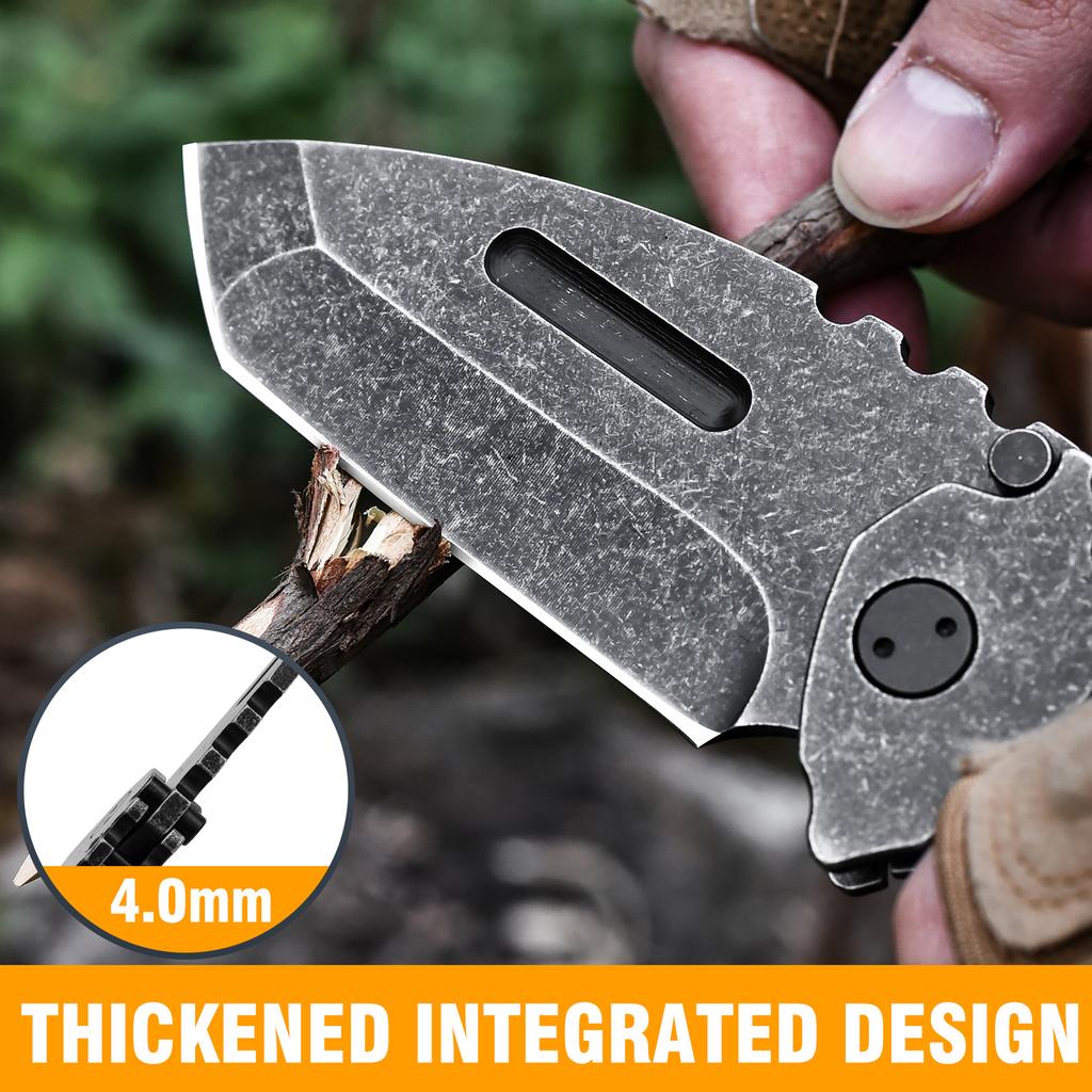 A One-Handed Quick-Opening Folding Knife Made of Stainless Steel, Suitable for Outdoor Camping, Hiking, Fishing