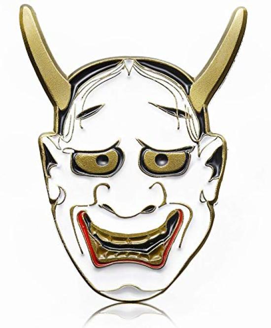 

Значок-булавка Don Flyee Hannya, японский дизайн, мотив маски Но, застежка-бабочка, сплав, C0013