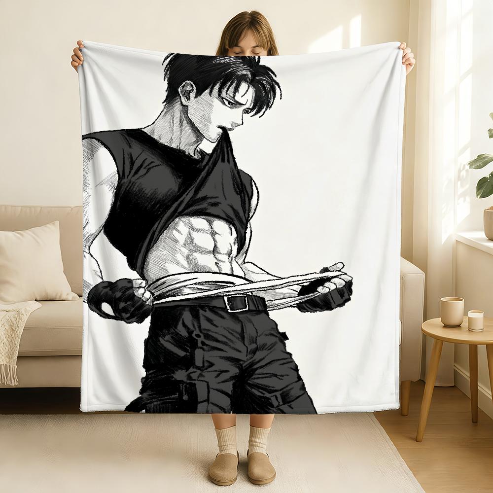 Anime Attack on Titan Levi Ackerman Blanket Soft and Skin Friendly For Couch Bed Napping Bedspread All Seasons Comforter