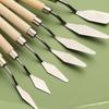 7Pcs Stainless Steel Ceramics Spatula Polymer Clay Scraper Pottery Modeling Tools Art Oil Painting Knives Cake Spatula Kit