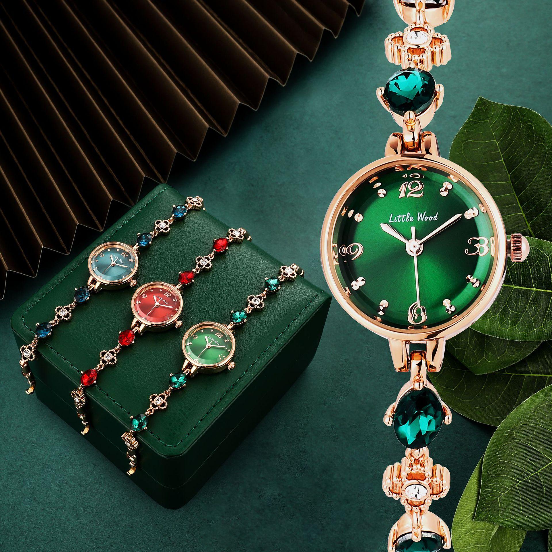 Dai Lanfu Women's Green Fashion Quartz Small Watches Simple And Waterproof 'S Bracelet Watch Jade Wristwatch Clock