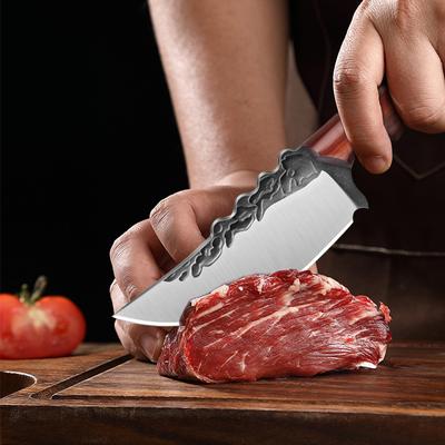 Coltello da disosso affilato Coltello da cucina Coltello multiuso portatile Manico rinforzato Coltello da cucina in acciaio inossidabile resistente