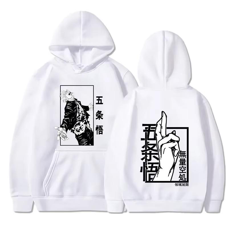New Autumn and Winter Men Hoodie Japan Jujutsu Kaisen Gojo Anime Women Fashion Unisex Manga Gojo Satoru Graphic Printed Hoody