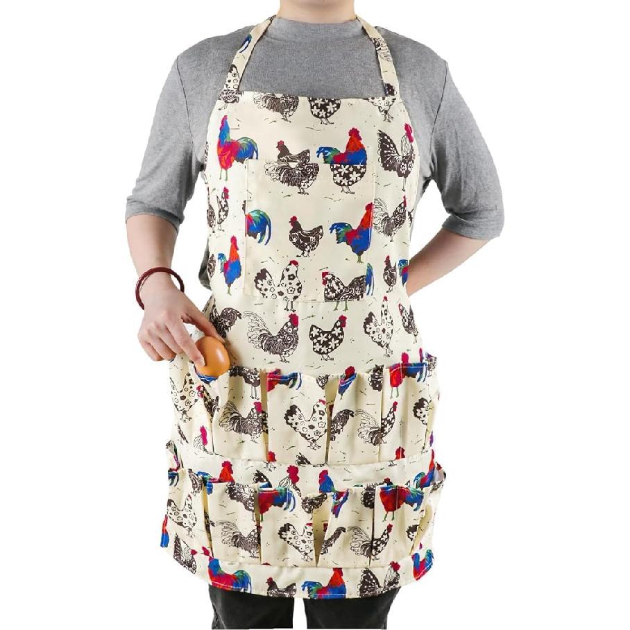 2 Packs Egg Apron, Egg Collecting Apron for Chicken Duck Goose Eggs, Chicken Egg Apron for Housewife Farmhouse Kitchen Restaurant Parent-Child