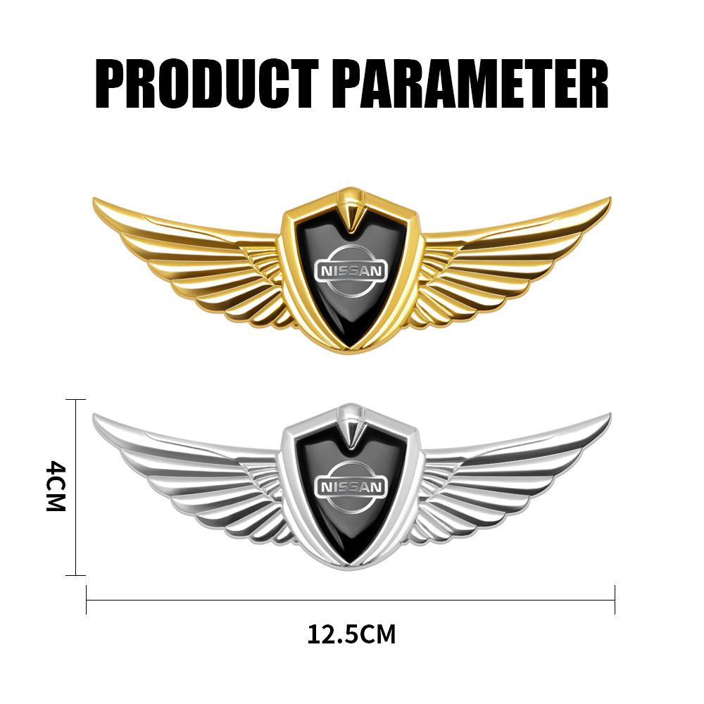 Wskpa9 Nissan 3D Flügel Auto Logo Metall Schild Abzeichen Karosserie Kofferraum Dekorative Autoaufkleber Für Nismo X-Trail Altima Sentra Rogue Qashqai Note