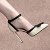 Xiaoxiangfeng Bow High Heels Women's 2025 Summer New French Temperament Buckle Strap Baotou Sandals