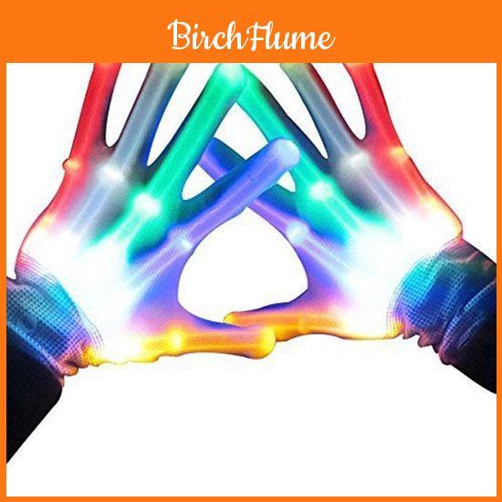 Quality Led Gloves With Luminous Core And Versatile Color Modes For Parties**