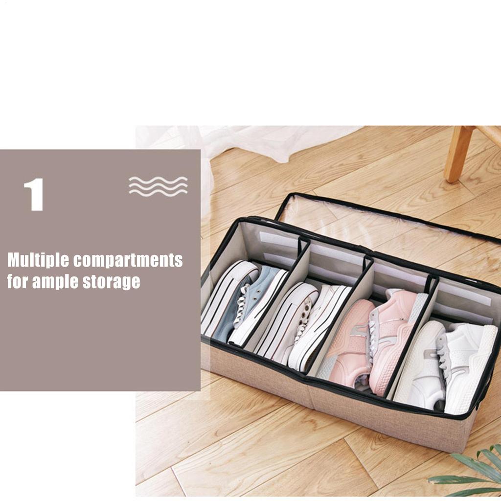 Under Bed Storage Foldable with Clear Lid Handles Under the Bed Storage Bins for Closet Bedroom Living Room Home Apartment