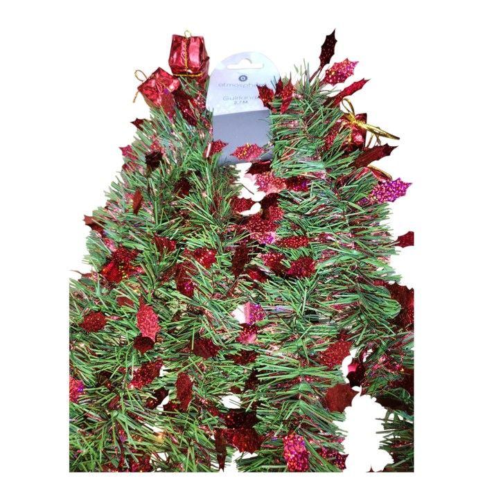 Guirlande de Noel houx et cadeaux