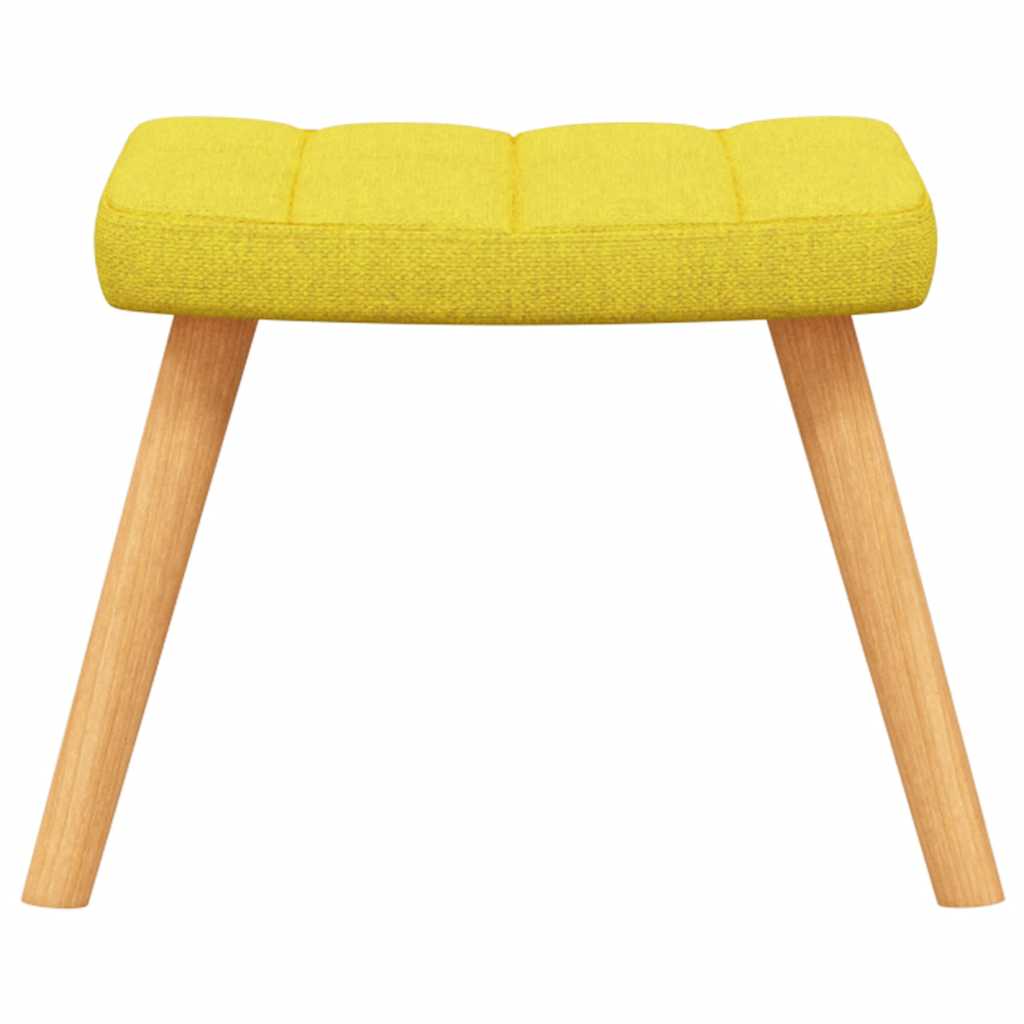 Relax Chair with Footstool Mustard Yellow Fabric