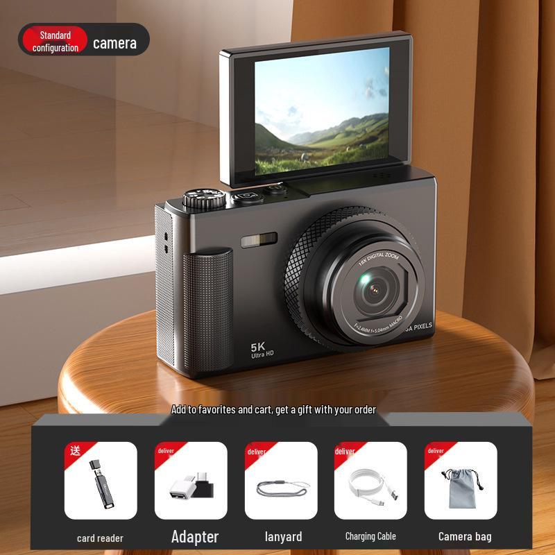 Campus Explorer: 5K Mirrorless DIY Camera with Flip Screen for HD Photography