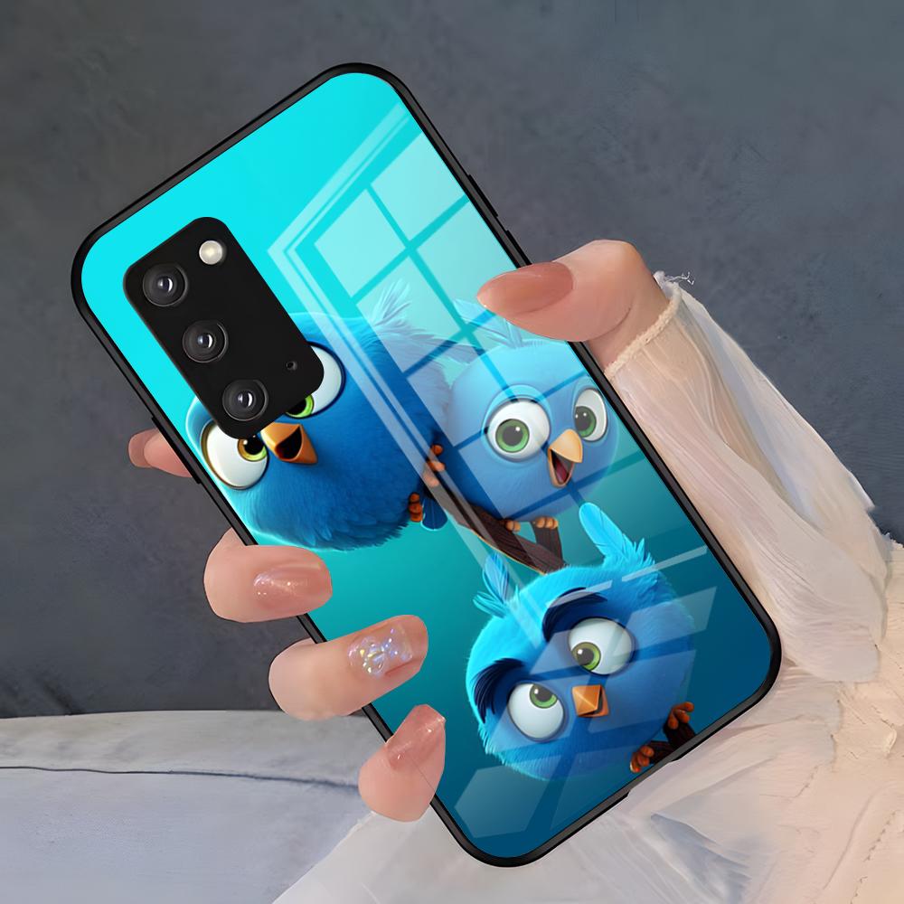 Cute A-Angry B-Birds Phone Case For Samsung S26 S25 Plus S20 S20 Plus S22 Ultra S23 FE S21 Plus S21 Ultra Glass Cover