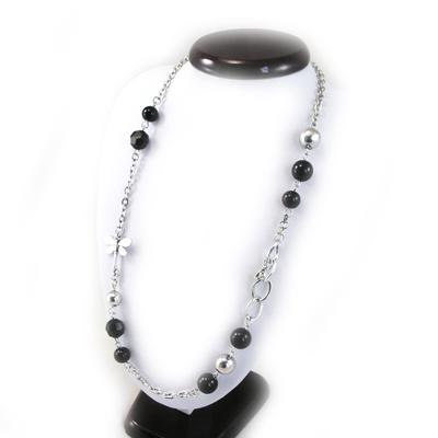 [G0529] – Schwarze Designer-Halskette „Milwaukee“.