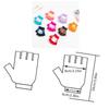 Toddler Half Finger Gloves Cartoon Warm Gloves Knitted Mittens Winter Thick Gloves Indoor Gloves for Little Girls Boy