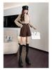 Autumn/Winter 2025 Women's Khaki Corduroy Wide-Leg A-Line Shorts - Korean Style Fashion