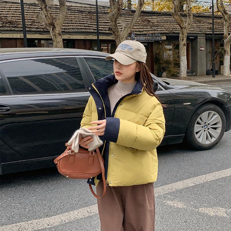 Autumn Winter Thicken Warm Parka Women Casual Solid Color Loose Short Jackets Outwear