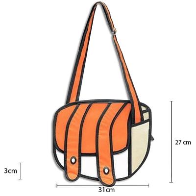 Blue Cartoon Style 2D Bag
