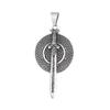Vintage Nordic Cross Celtic Knot Charm Ornament, Viking Warrior Sword Shield Stainless Steel Men'S Pendant