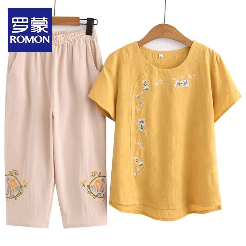 ROMON Women s Cotton Short Sleeve T-Shirt XL
