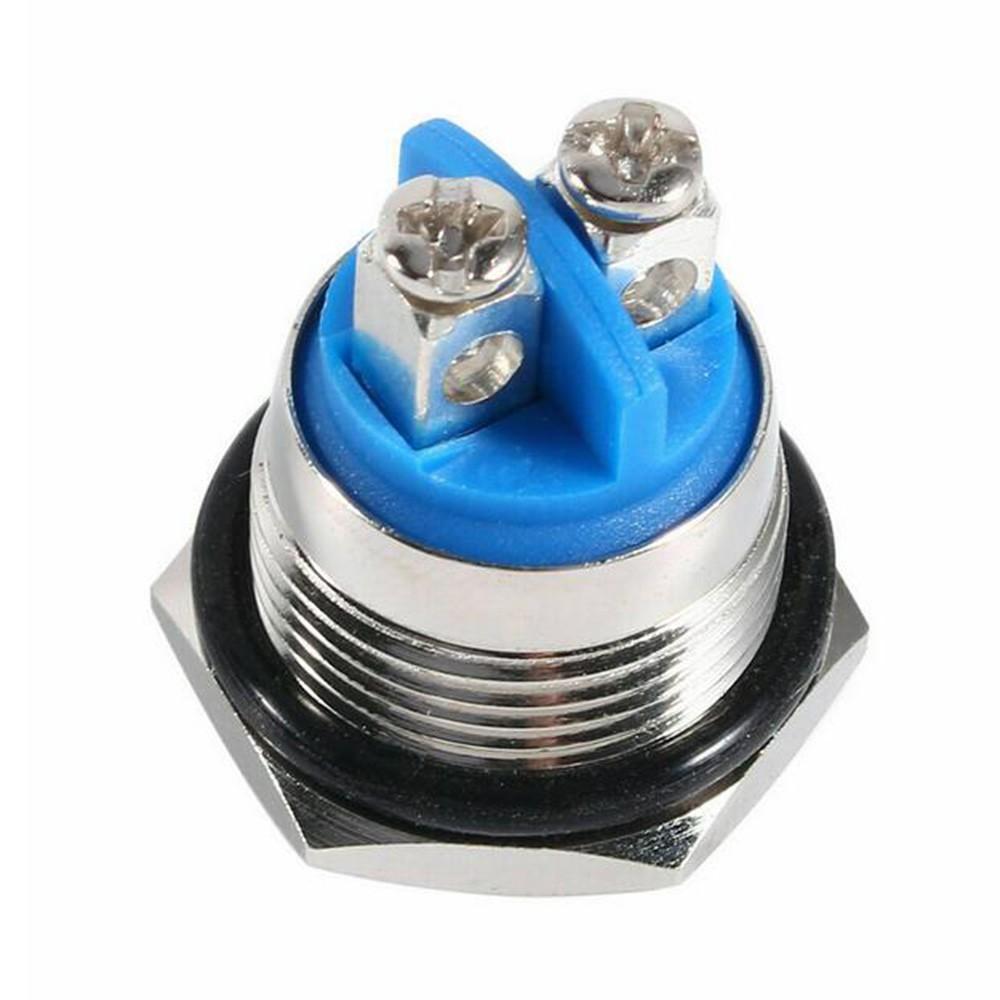30 AMP METAL MOMENTARY WATERPROOF SWITCH 12V16mm 5/8 HORN STARTER NITROUS BUTTON