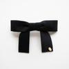 MERRYMOTIVE Black corduroy ribbon hairpin