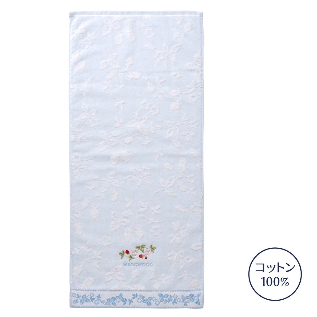 Nishikawa Face Wild Wedgwood TT23144606 Towel, 34x75cm, Washable, 100% Cotton, Fluffy, Smooth, Soft, Skin-Friendly, Absorbent, Moisturizing, No-Twist