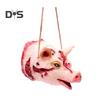 Halloween Pendant Realistic Creepy Hanging Rat Pig Head Spider Bat Decoration Haunted House Prop for Halloween Party