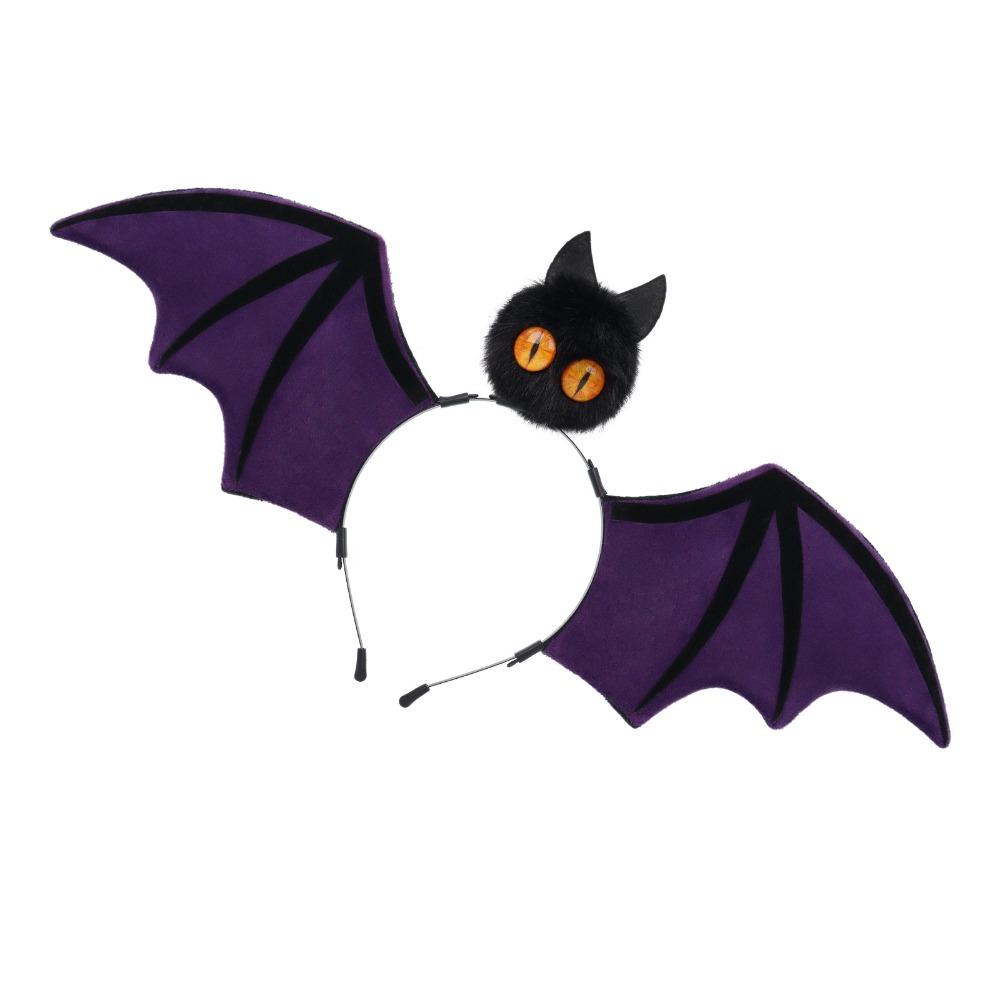 Soft Velvet Fabric Bat Wing Headband Delicate Bat Wing Decoration Halloween Headband Cosplay Event