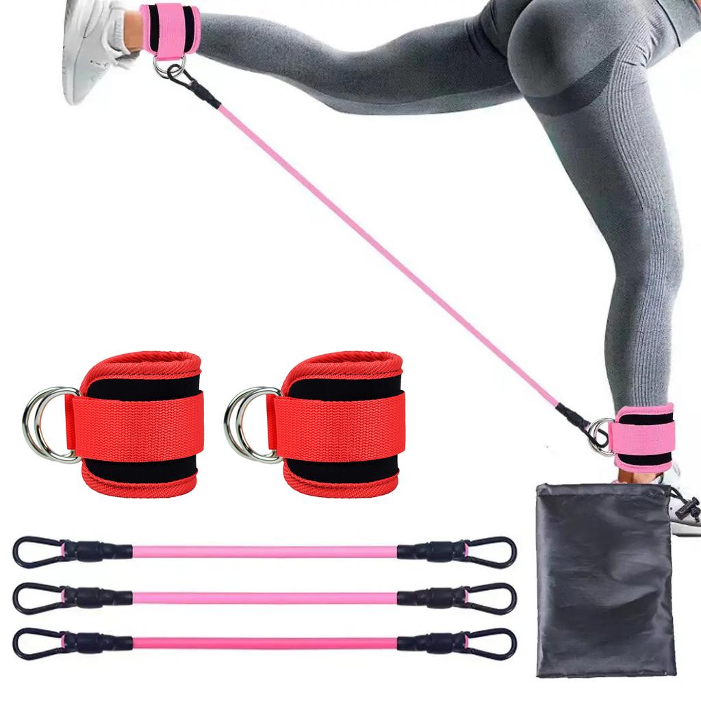 Ankle Straps Tpe Resistance Rope Set Ankle Support Cuffs For Gym Cable Machines Fitness Yoga Pilates Crossfit Women Weight Sport