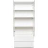 IMAGE7 Wardrobe - 2 Doors + 2 Drawers - Matt White - L80 X H191 X D40 Cm