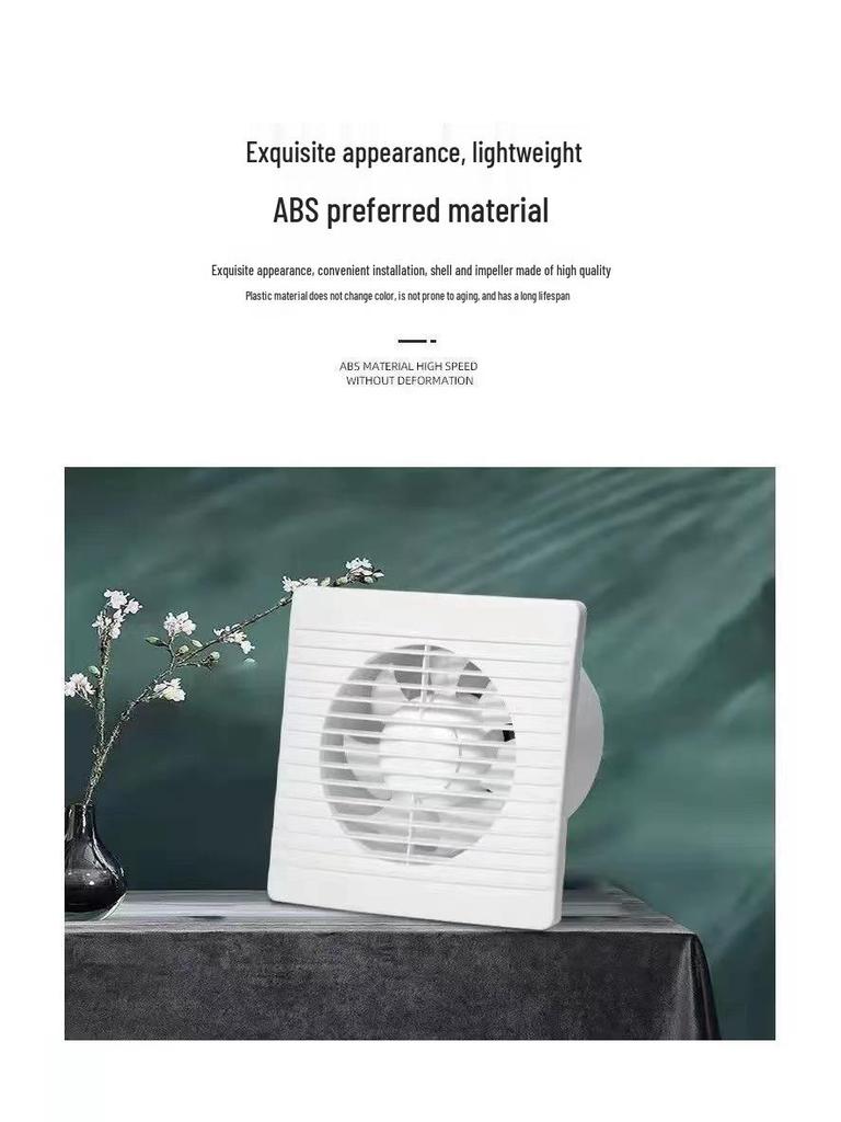 Senmiao Certified Exhaust Fan for Bathroom - 4, 5, 6 Inch Glass Window Ventilator