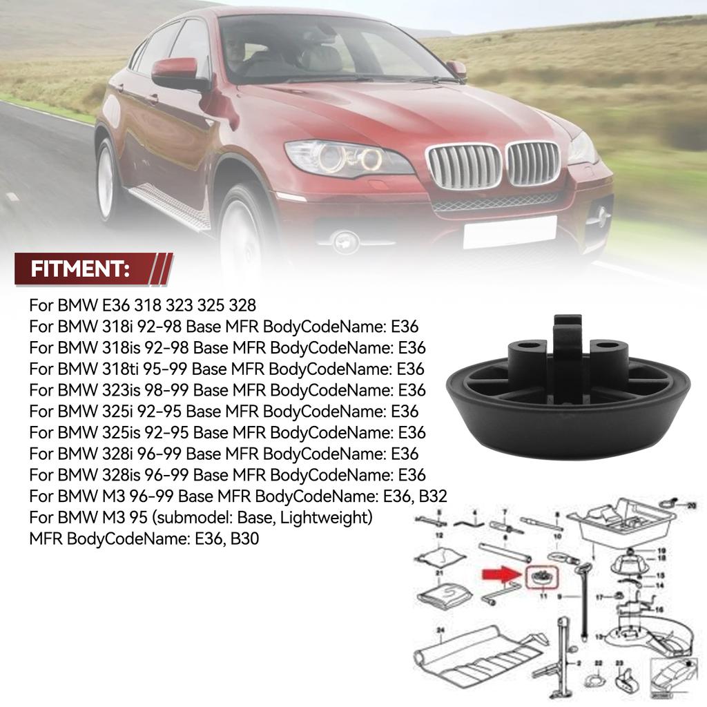 1/4x 51711960752 Car Accessories Under Jack Point Jacking Support Pad Cover Plug Block for BMW 3 SERIES E36 323 325 328 COUPE M3