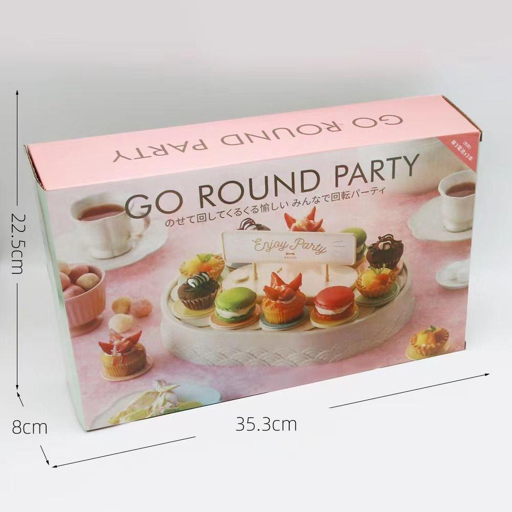 Carousel Cupcakes Holder Macarons Revolving Plates Creative Swing Tray  Birthday Party Decoration