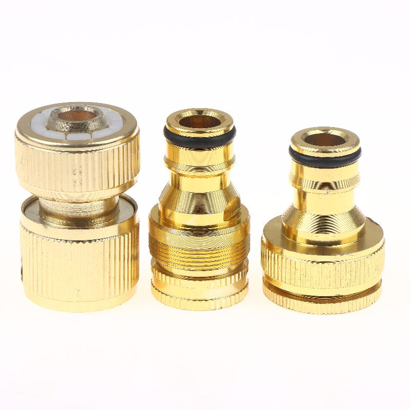 2Pcs Standard Aluminum Hose Connector Set - 4/6'' Tap Fitting Quick Connect For Garden Pipes Hose Connector