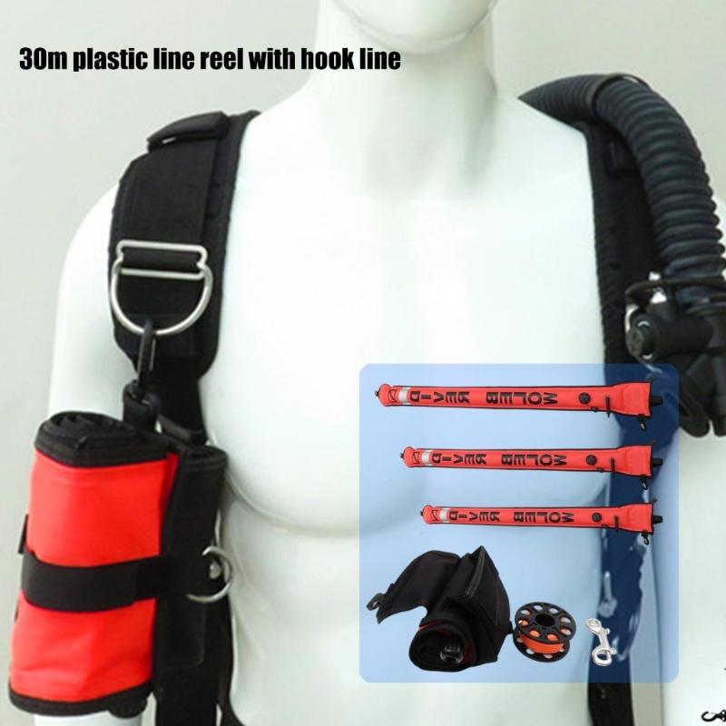 Surfaces Marker Buoys and Dives Reel Set Open Bottom Safety Inflatable Dives Float with Reel Storage Bag Easy To Use