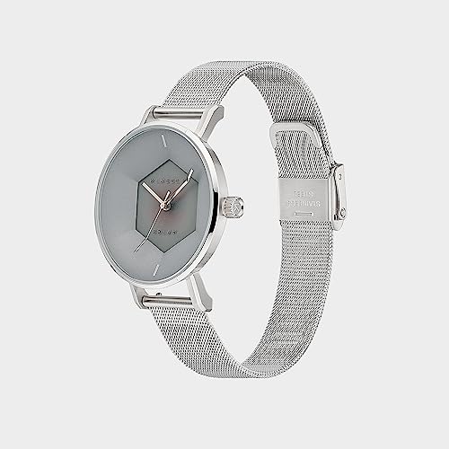 KLASSE14 Volare Solar Silver Mesh 39mm Men's Watch (WVS23SR001M)
